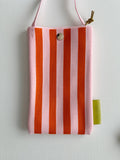 stripped phone pouch • bolsito movil rayas