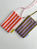 stripped phone pouch • bolsito movil rayas