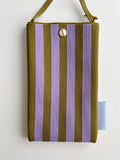 stripped phone pouch • bolsito movil rayas
