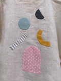 patchwork 〰️ linen shirt *shapes edition*•camisa