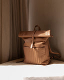 vegan leather backpack • mochila cuero vegano