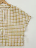 mustard grid shirt • camisa de cuadros oro