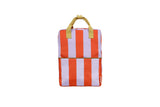 large striped backpack • mochila grande