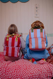 medium striped backpack  • mochila mediana