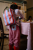 medium striped backpack  • mochila mediana