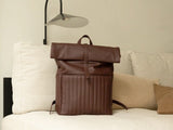 vegan leather backpack • mochila cuero vegano