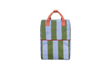 large striped backpack • mochila grande