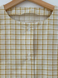 mustard grid shirt • camisa de cuadros oro