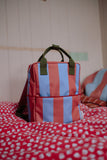 medium striped backpack  • mochila mediana