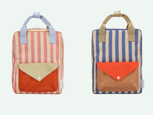 stripped medium backpack • mochila mediana rayas