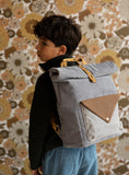 large corduroy backpack - grey