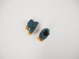 knitted booties with cord