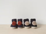 knitted booties PomPom