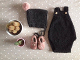 furry knitted romper