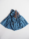 black / denim dotted dress