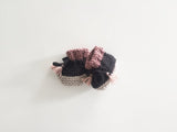 knitted booties with cord