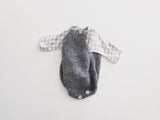 furry knitted romper