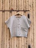 patchwork 〰️ linen shirt *shapes edition*•camisa
