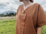 linen kimono dress - vestido kimono de lino